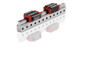 L​INEAR BEARING WITH INTEGRATED RACK AND PINION DRIVE